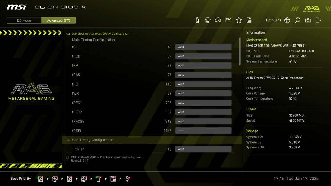 MSI MAG X870E TOMAHAWK WIFI-3